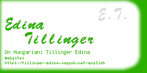 edina tillinger business card